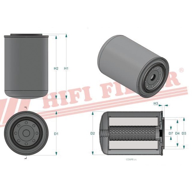 Filtre Hydraulique SH 63083 Hifi Filter référence fournisseur HIFSH63083